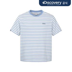 [디스커버리] 남성 스트라이프 반팔티셔츠 (BLUE) DMRS7E063-BLS
