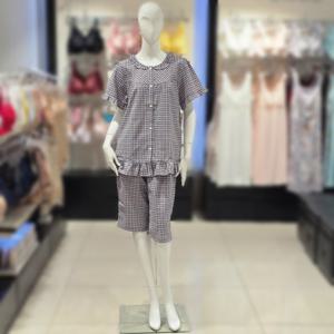 [비너스] 면 지지미 선염체크 파자마(vpas202w)