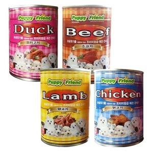 애완용품 24개1박스 퍼피프랜드 캔 400g