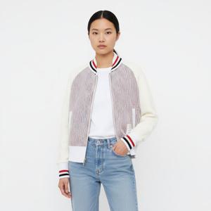 톰브라운 삼선 스트라이프 봄버 여성 자켓 FJT329A J0144 960