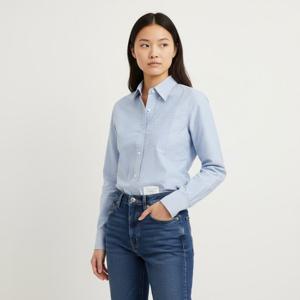 톰브라운 히든 삼선 클래식 옥스포드 여성 셔츠 FLL005E 06177 480