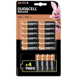 AAA건전지 듀라셀 알카라인 디럭스 건전지 90알 LR6(AA) 16P