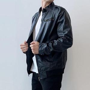 [의류] 남가 가죽 숏 자켓 라이더자켓 지퍼 카라 점퍼