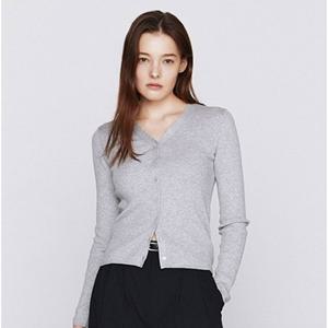 [지오다노] 여성 브이넥 립 골지 슬림핏 니트 가디건 356516