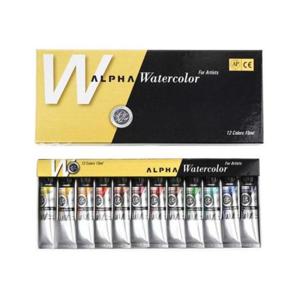 [문구] 알파 골드 수채화물감세트 15ml 12색