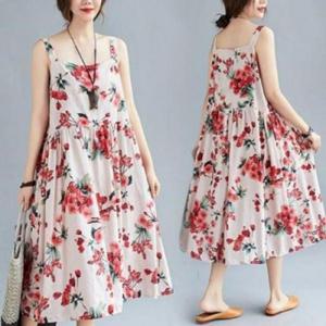 나시원피스 상큼 청량 플라워 면 민소매 GWM S57722