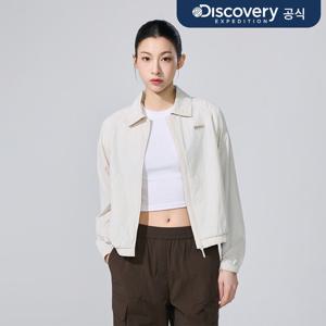 [디스커버리] 여성 프레시벤트 카라형 크롭 바람막이 (IVORY) DWWJ97063-IVS