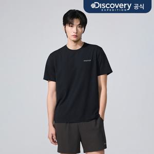 [디스커버리] 남성 프레시벤트 조직감 트리코트 반팔티셔츠 (BLACK) DMRS6C063-BKS