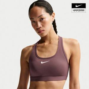나이키 스우시 미디엄 서포트 여성 패드 스포츠 브라 DX6822-502 320799