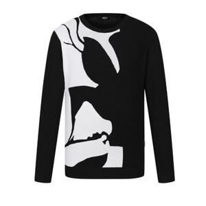 [팬텀]봄 남성 빅 플라워 버드아이 니트 / 211E1SR101_BK_IC_IC