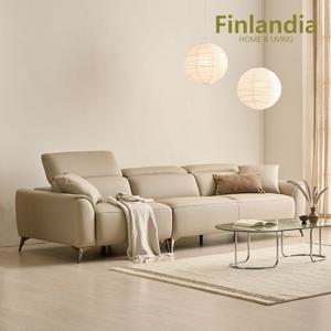 핀란디아 베르노 무빙헤드 천연가죽 4인용 소파 [착불]