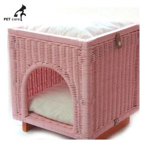 쿠션 신시어재팬 등나무 큐브 캣 하우스 핑크 SC47