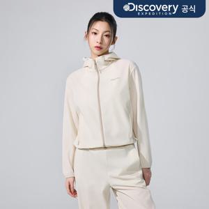 [디스커버리] 여성 프레시벤트 경량 우븐 트레이닝 후드 자켓 (D/IVORY) DWTR91063-IVD