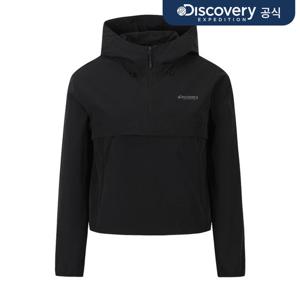 [디스커버리] 여성 프레시벤트 경량 우븐 트레이닝 후드 아노락 (BLACK) DWTR92063-BKS