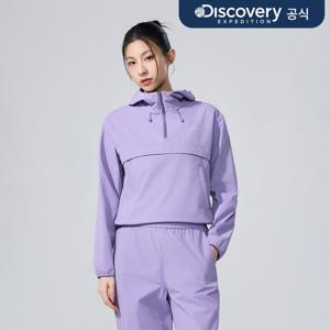 [디스커버리] 여성 프레시벤트 경량 우븐 트레이닝 후드 아노락 (L.VIOLET) DWTR92063-LVL