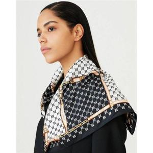 닥스 ACC [선물포장][SILK100]블랙 DD패턴 스퀘어 실크스카프DCSC3E021 316838