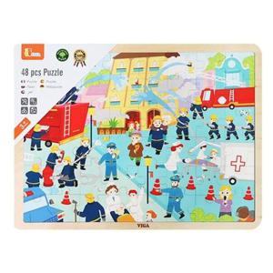 [반려] 비가 원목퍼즐 48pcs 화재진압 퍼즐 V44581