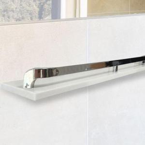 [생활] 화이트 인조대리석 욕실 일자선반 화장실 가이드 선반