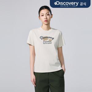 [디스커버리] 여성 프레시벤트 네이처 그래픽 반팔티 (D/IVORY)  DWRS97063-IVD