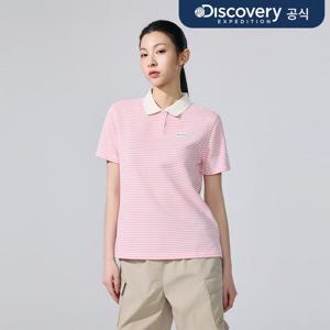 [디스커버리] 여성 테드 스트라이프 카라티 (L/PINK)  DWTS82063-PKL