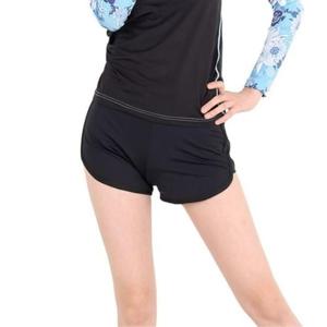 여성 여성용 스포츠 웨어 레쉬가드 요가복 3부 반바지 블랙