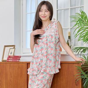 [바풀 주니어]바풀 CA5Y14616 여성잠옷 모달 파자마 여름 민소매 잠옷 상하