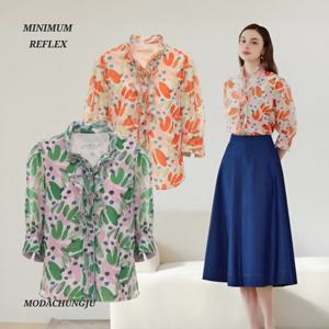 [미니멈]MD 패턴 러플 블라우스  MD MZBAWB3040_CJ