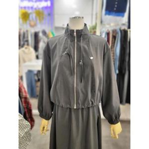 밸리걸 세이브존01 셋업 스탠드넥  크롭 집업 자켓 618601