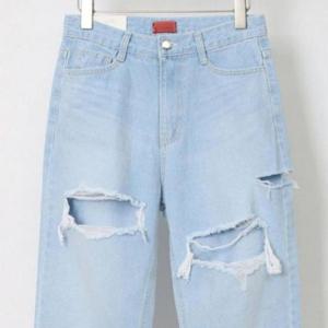 [옷은날개] 빅사이즈 데님 찢청 데미지 의류 307P696S 보이핏