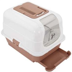 CF-S07 후드형 고양이화장실(브라운) 고양이모래 애완용품