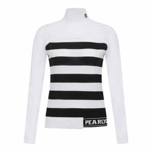 파리게이츠골프긴팔티 NQC 521D2SR601_WH 여성 냉감 저지 믹스 스트라이프 니트