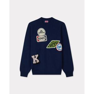 겐조 배지 자수 코튼 울 크루넥 스웨터 FG55PU7863DN 76