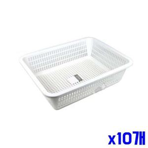 소품 정리 사각 소쿠리 바구니 46.5x37x13cm x10개 수납바구니