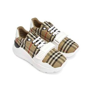 라프리마 버버리 빈티지 Check 스웨이드 앤 레더 스니커즈 체크 8048577