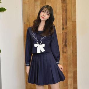 교복몰 퓨어 리프 네이비 일본여고생 세라복 긴팔.