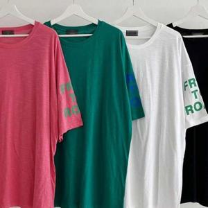 빅사이즈 307P752S 레터링 소매 박시 7부티