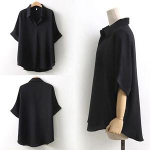 블라우스 DWW5181 빅사이즈 카라 무지 여성의류 심플