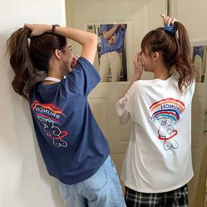 레인보우 여성셔츠 여성반팔티 프린팅반팔티셔츠