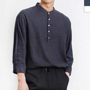 2L-TTA 1915 린넨 남자 빅사이즈 7부헨리넥남방