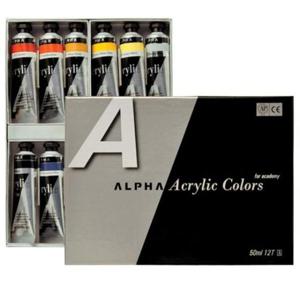 [문구/오피스] 알파 실버 아크릴물감 50ml 12색 A B