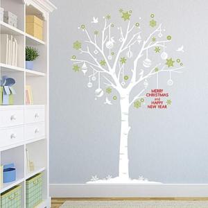 크리스마스 오너먼트트리 그래픽스티커 겨울 눈꽃