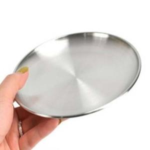 무광 스텐 원형 접시 40호 캠핑접시