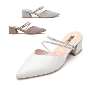 [미소페] 여성 글리터 투웨이 슬링백 012112019 4cm 012112019