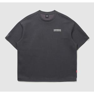 엄브로 공용 UNI 이중지 라운드넥 반팔 맨투맨 BB UQ223CFS42 DCH0 OAT0