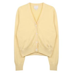 라프리마 아페쎄 로고 V넥 여성 가디건 COEZJ-F22330-DAB