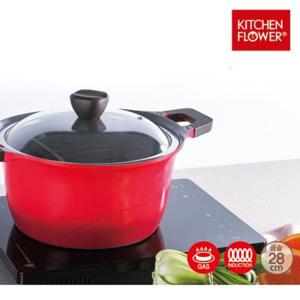 [주방] 키친플라워 쿨인덕션 세라믹 냄비 곰솥 28CM 코팅 IH