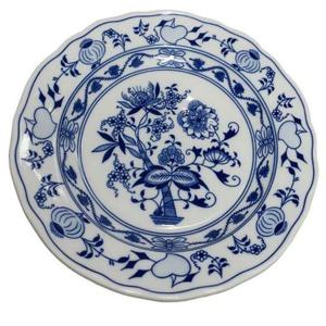 카페 접시 원형 플레이팅 쿠프 쯔비벨 도자기 26cm