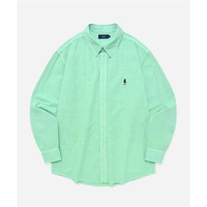 예일 YALE 레귤러 핏 옥스포드 롱슬리브 셔츠_피그먼트 민트 YD08SH7007MI 371608