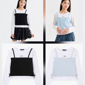 [더데이걸]뷔스티에 레이어드 긴팔 티셔츠TGLA26102