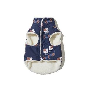 예일 YALE 엠브로이더리 댄 패턴 도기 플리스 베스트_네이비 YFW5PW401ANA 372221